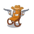 Cowboy rocking chair in cartoon living room