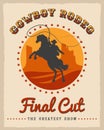 Cowboy rodeo poster