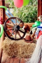 Cowboy's hat and good luck wheel
