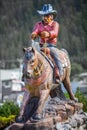 Cowboy sculpture in Williams Lake British Columbia