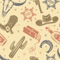 Cowboy Seamless Pattern