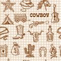 Cowboy seamless pattern