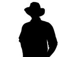 Cowboy silhouette Royalty Free Stock Photo