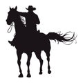 cowboy silhouette in horse icon design Royalty Free Stock Photo