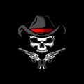 Cowboy skull vector design