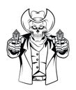 Cowboy Skull Vector Illustration