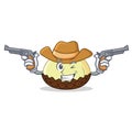Cowboy snake fruit character cartoon