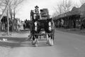 Cowboy on stagecoach in Tombstone