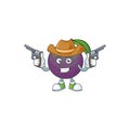 Cowboy star apple cartoon character with mascot