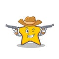 Cowboy star character cartoon style