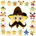 Cowboy Star Emoji. Yellow combine color