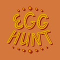 Cowboy style vector typografic poster Egg Hunt Royalty Free Stock Photo