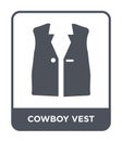 cowboy vest icon in trendy design style. cowboy vest icon isolated on white background. cowboy vest vector icon simple and modern Royalty Free Stock Photo