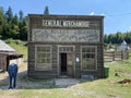 The cowboy village of Roswell in Gorski kotar or the cowboy western town of Roswell near Fuzine - Croatia / Kaubojsko selo Roswell Royalty Free Stock Photo