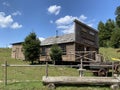 The cowboy village of Roswell in Gorski kotar or the cowboy western town of Roswell near Fuzine - Croatia / Kaubojsko selo Roswell Royalty Free Stock Photo