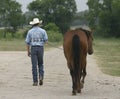 Cowboy walking