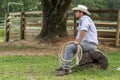 Cowboy watching Royalty Free Stock Photo