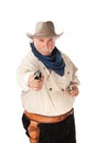 Cowboy on white background Royalty Free Stock Photo