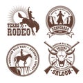 Cowboy wild west rodeo vintage logo