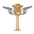 Cowboy wooden fork character cartoon