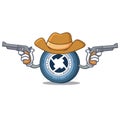 Cowboy 0X coin character cartoon