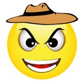 Cowboy yellow emoticon