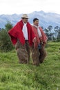 Cowboys from the Andes region in Ecuador