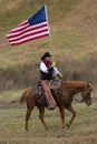 Cowboys and Cowgirls at Annual Custer State Park, South Dakota, Buffalo Roundup Royalty Free Stock Photo