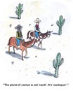 Cowboys Discuss the Plural Form of Cactus