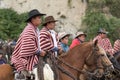 Cowboys in Ecuador wearing ponchos Royalty Free Stock Photo