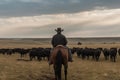 Cowboys herd cattle. Generative AI