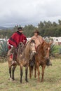 Cowboys on horseback in the Andes