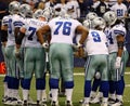 Cowboys Offensive Huddle Royalty Free Stock Photo