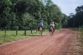 Cowboys riding on the farm