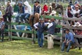 Cowboys at a rural rodeo event Royalty Free Stock Photo