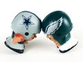 Cowboys v. Eagles Li`l Teammates Toy Figures Royalty Free Stock Photo