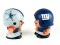 Cowboys v. Giants Li`l Teammates Toy Figures Royalty Free Stock Photo