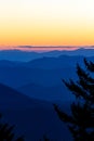 Cowee Point view from Blue Ridge Parkway in North Carolina Royalty Free Stock Photo