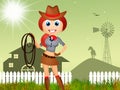 Cowgirl cartoon