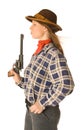 Cowgirl with a gun 2 Royalty Free Stock Photo