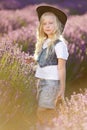 Cowgirl on lavender Royalty Free Stock Photo