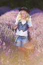 Cowgirl on lavender Royalty Free Stock Photo
