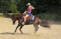 Cowgirl riding Royalty Free Stock Photo