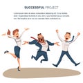 Coworking Business Team Jump Celebrating Success Royalty Free Stock Photo