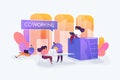 Coworking concept vector illustration Royalty Free Stock Photo