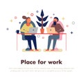 Coworking People Illustration