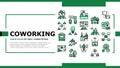 Coworking Service Landing Header Vector