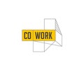 Coworking Space, networking zone logo and icon. Vector design