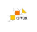 Coworking Space, networking zone logo and icon. Vector design