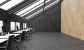 Coworking space NY wooden wall